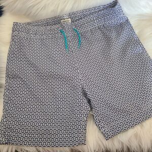 Crewcuts J Crew Kids Sz 10 Shorts Swim Trunks Geometric mesh lining pockets EUC